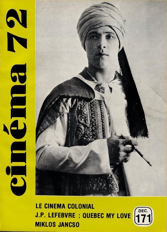 CINEMA (50s-90s Fr) magazine side cover Issue 171  1972