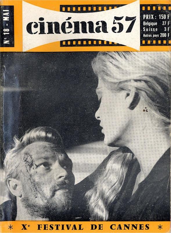 CINEMA (50s-90s Fr) magazine side cover Issue 18  1957