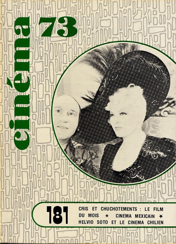 CINEMA (50s-90s Fr) magazine side cover Issue 181  1973