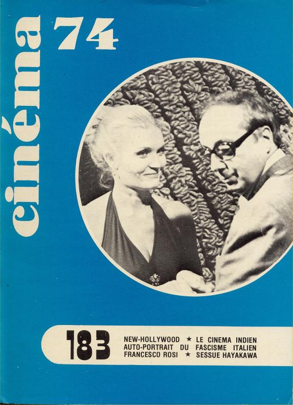 CINEMA (50s-90s Fr) magazine side cover Issue 183  1974
