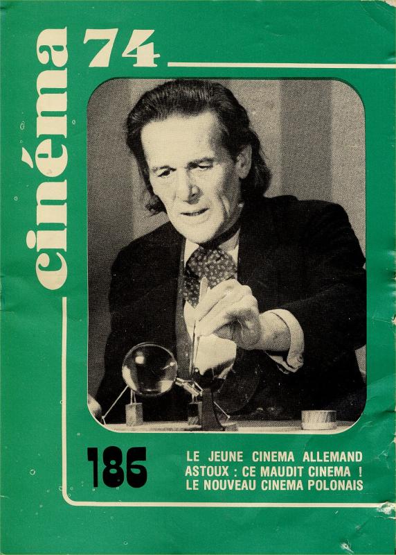 CINEMA (50s-90s Fr) magazine side cover Issue 186  1974