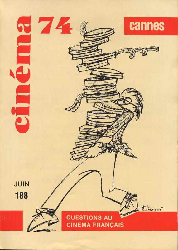 CINEMA (50s-90s Fr) magazine side cover Issue 188  1974