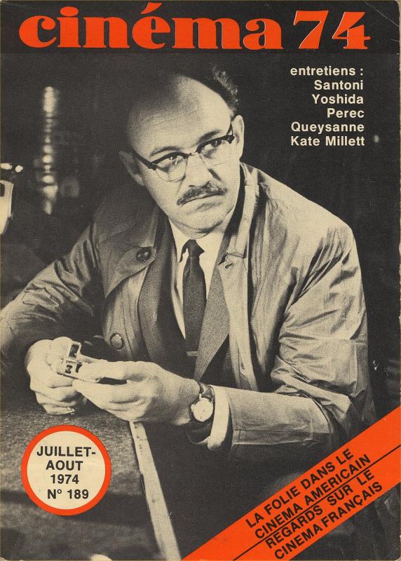 CINEMA (50s-90s Fr) magazine side cover Issue 189  1974