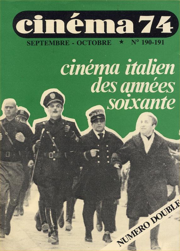 CINEMA (50s-90s Fr) magazine side cover Issue 190/191  1974