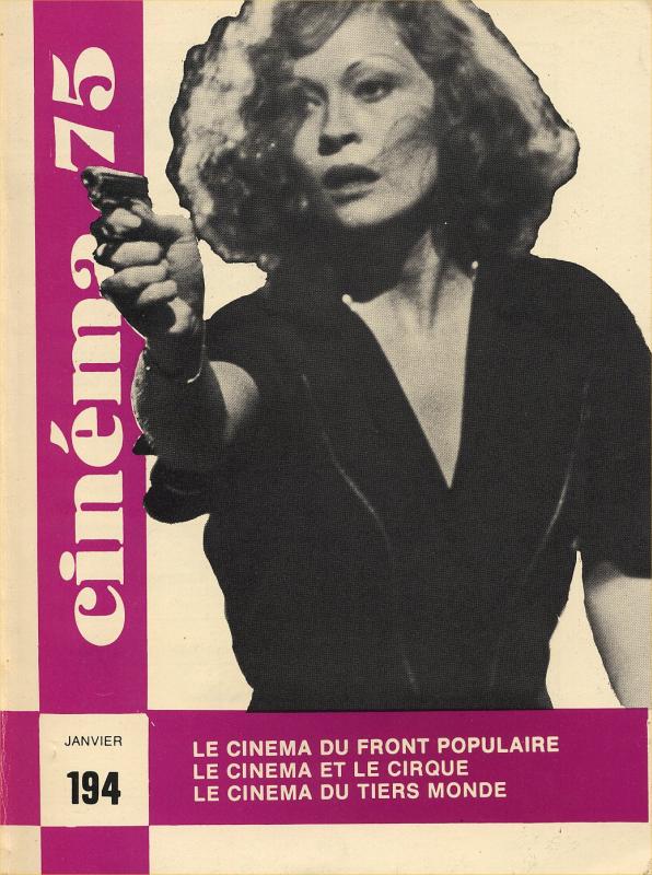 CINEMA (50s-90s Fr) magazine side cover Issue 194  1975