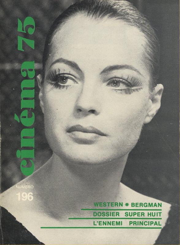 CINEMA (50s-90s Fr) magazine side cover Issue 196  1975