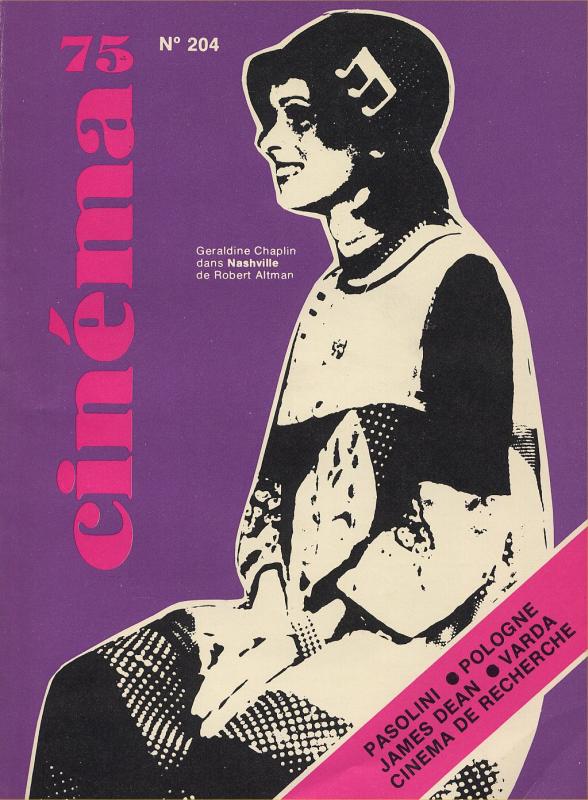 CINEMA (50s-90s Fr) magazine side cover Issue 204  1975