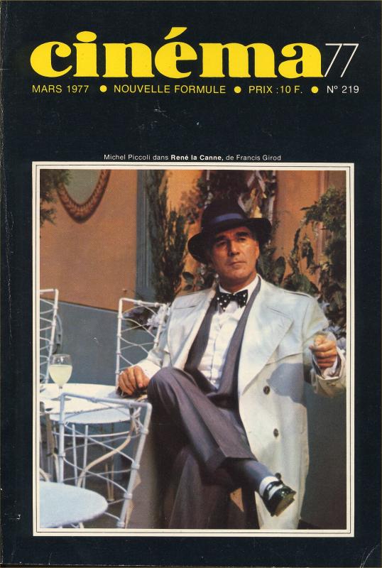 CINEMA (50s-90s Fr) magazine side cover Issue 219  1977