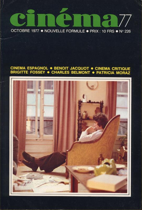 CINEMA (50s-90s Fr) magazine side cover Issue 226  1977