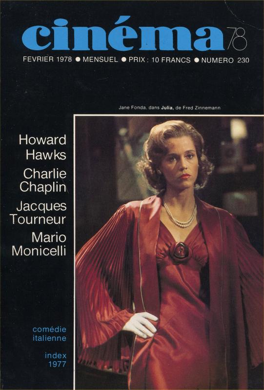 CINEMA (50s-90s Fr) magazine side cover Issue 230  1978