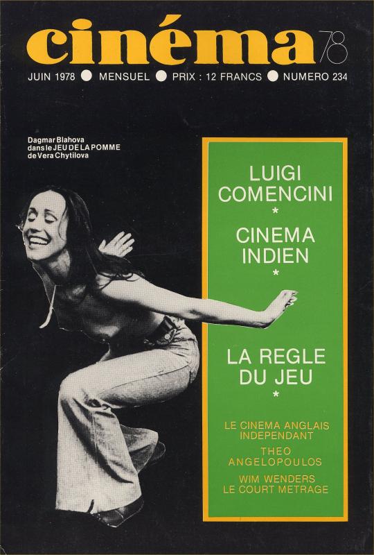 CINEMA (50s-90s Fr) magazine side cover Issue 234  1978