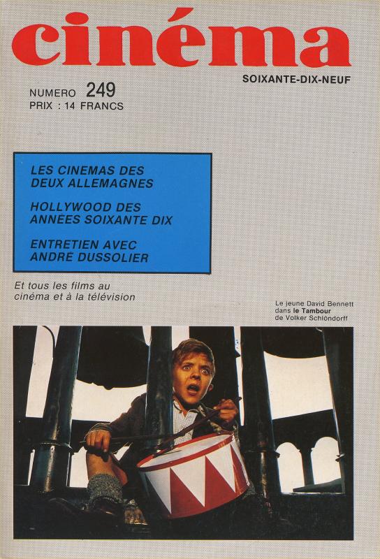CINEMA (50s-90s Fr) magazine side cover Issue 249  1979