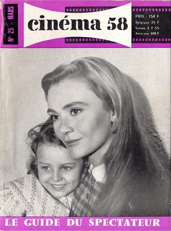 CINEMA (50s-90s Fr) magazine side cover Issue 25  1958