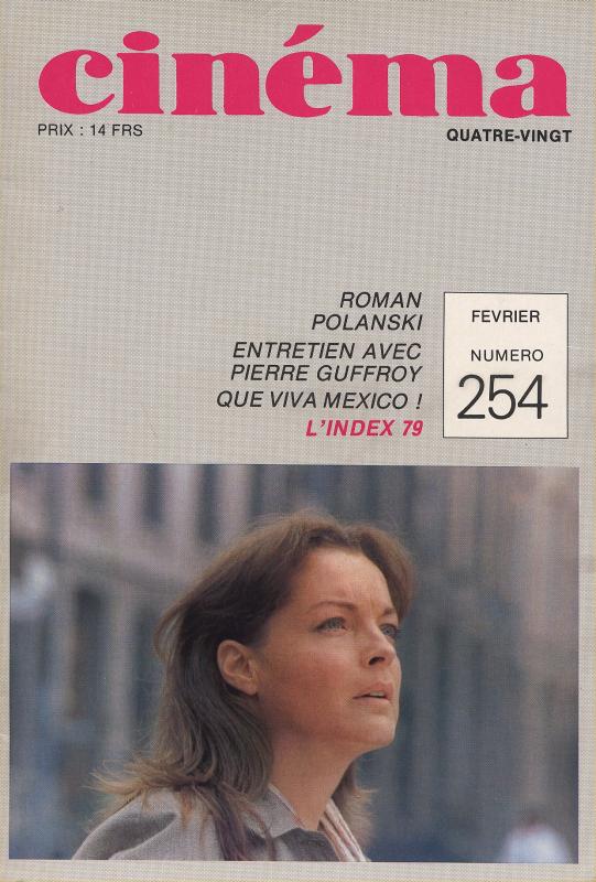 CINEMA (50s-90s Fr) magazine side cover Issue 254  1980