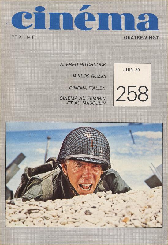 CINEMA (50s-90s Fr) magazine side cover Issue 258  1980