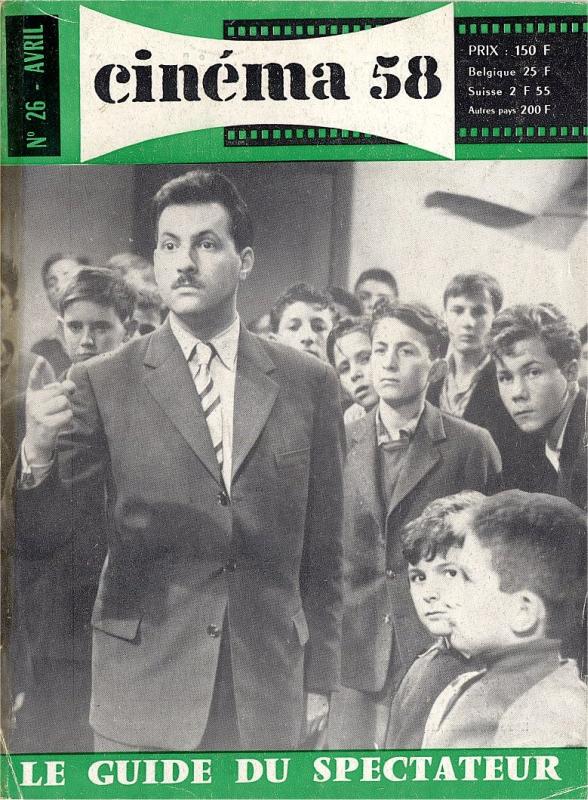 CINEMA (50s-90s Fr) magazine side cover Issue 26  1958