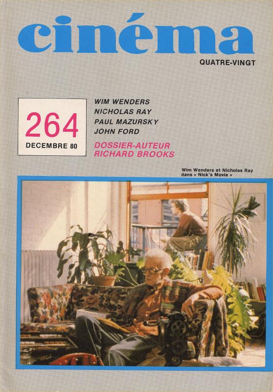CINEMA (50s-90s Fr) magazine side cover Issue 264  1980