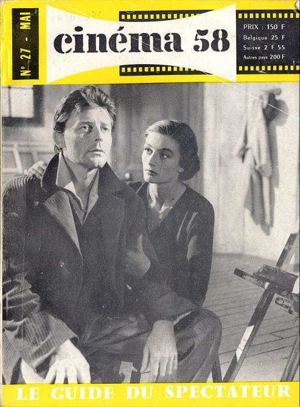 CINEMA (50s-90s Fr) magazine side cover Issue 27  1958