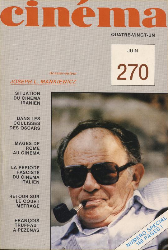 CINEMA (50s-90s Fr) magazine side cover Issue 270  1981