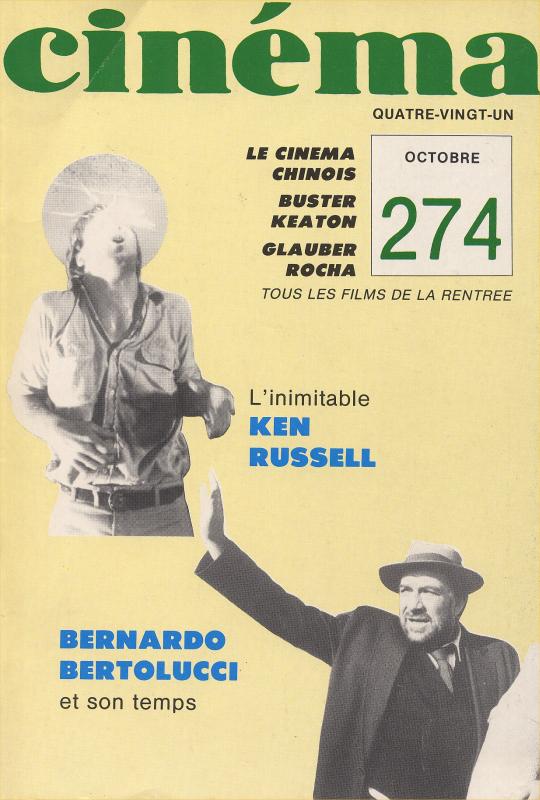 CINEMA (50s-90s Fr) magazine side cover Issue 274  1981