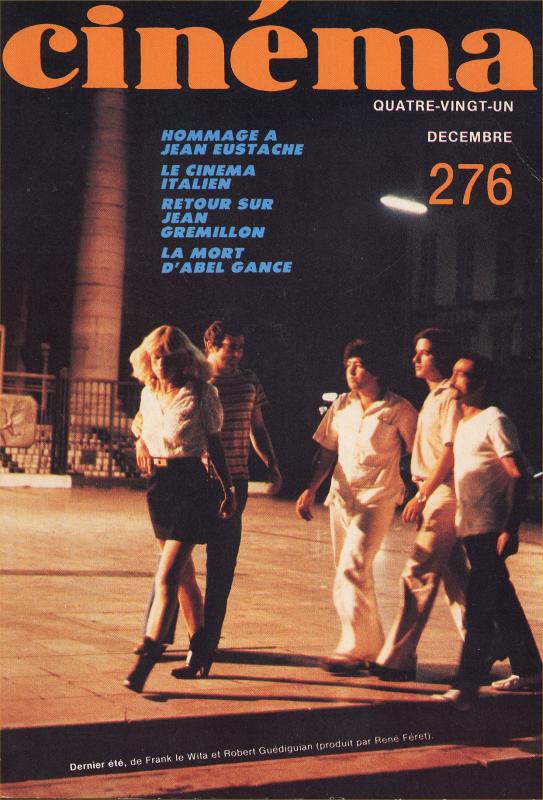 CINEMA (50s-90s Fr) magazine side cover Issue 276  1981