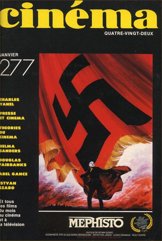 CINEMA (50s-90s Fr) magazine side cover Issue 277  1982