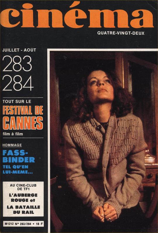 CINEMA (50s-90s Fr) magazine side cover Issue 283/284  1982