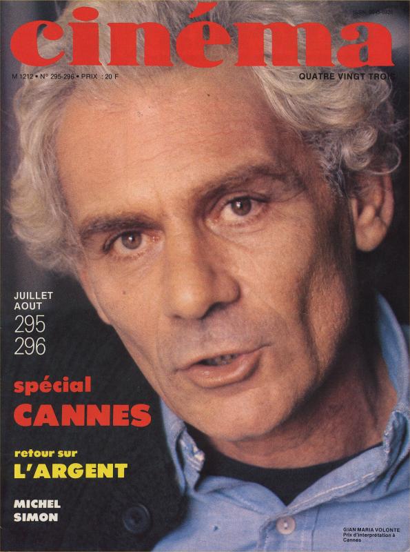 CINEMA (50s-90s Fr) magazine side cover Issue 295/296  1983