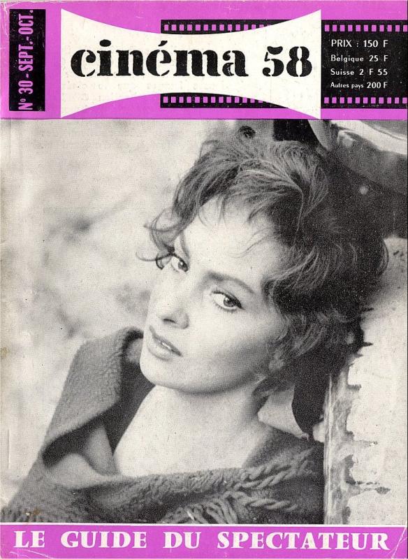 CINEMA (50s-90s Fr) magazine side cover Issue 30  1958