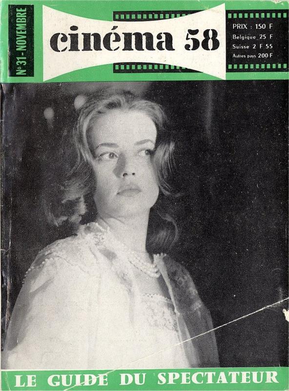 CINEMA (50s-90s Fr) magazine side cover Issue 31  1958