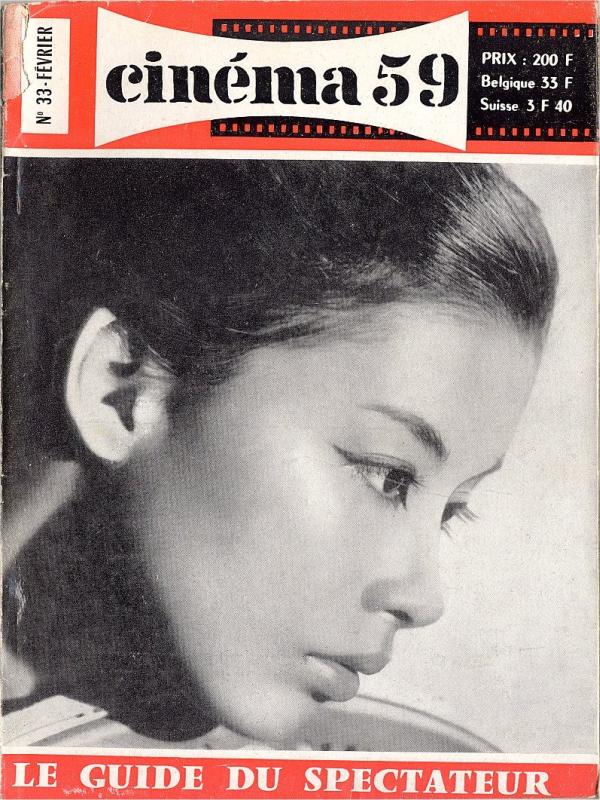 CINEMA (50s-90s Fr) magazine side cover Issue 33  1959
