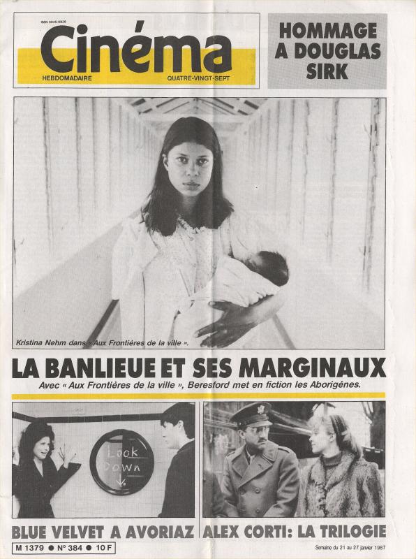 CINEMA (50s-90s Fr) magazine side cover Issue 384  1987
