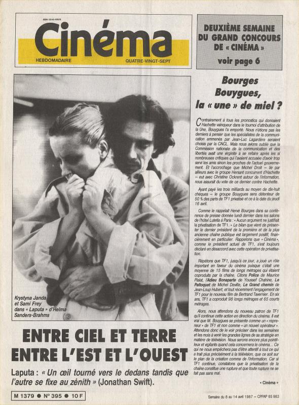 CINEMA (50s-90s Fr) magazine side cover Issue 395  1987