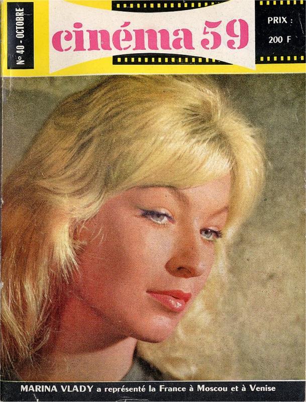 CINEMA (50s-90s Fr) magazine side cover Issue 40  1959