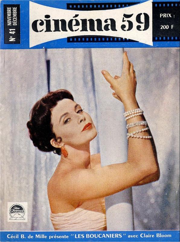 CINEMA (50s-90s Fr) magazine side cover Issue 41  1959