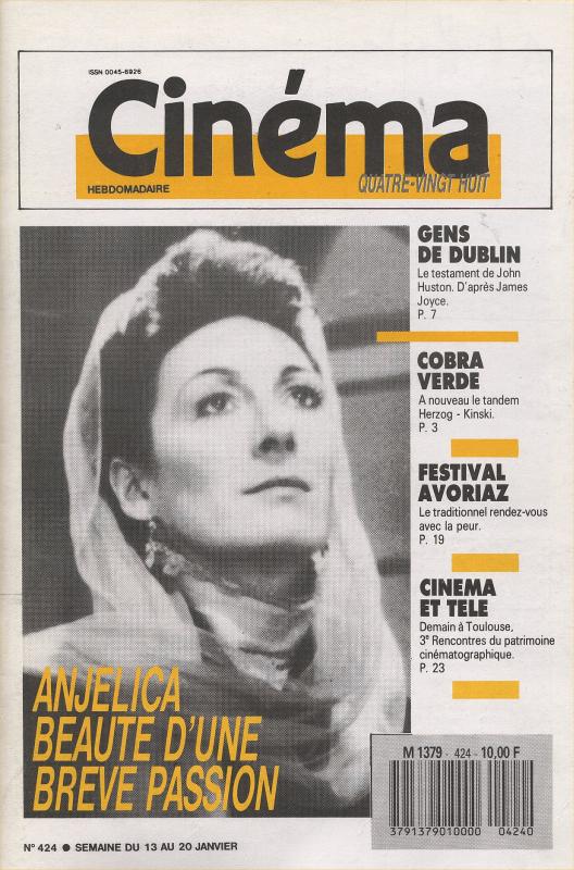 CINEMA (50s-90s Fr) magazine side cover Issue 424  1988