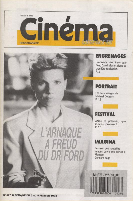 CINEMA (50s-90s Fr) magazine side cover Issue 427  1988