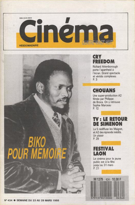 CINEMA (50s-90s Fr) magazine side cover Issue 434  1988