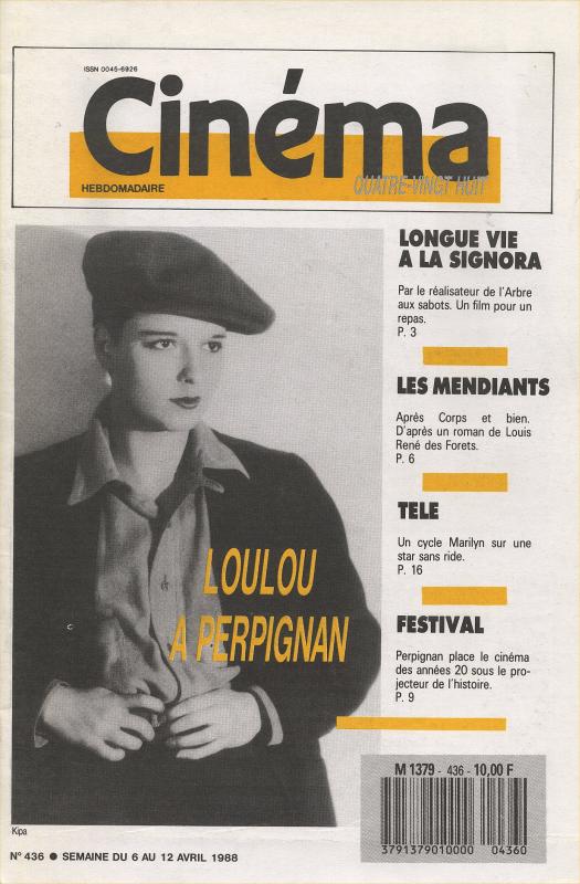 CINEMA (50s-90s Fr) magazine side cover Issue 436  1988