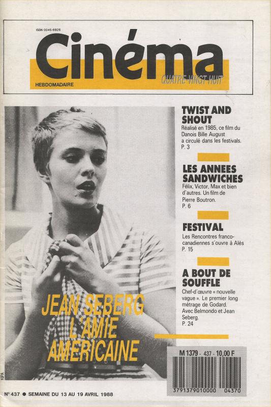 CINEMA (50s-90s Fr) magazine side cover Issue 437  1988