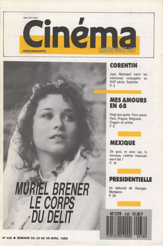 CINEMA (50s-90s Fr) magazine side cover Issue 438  1988