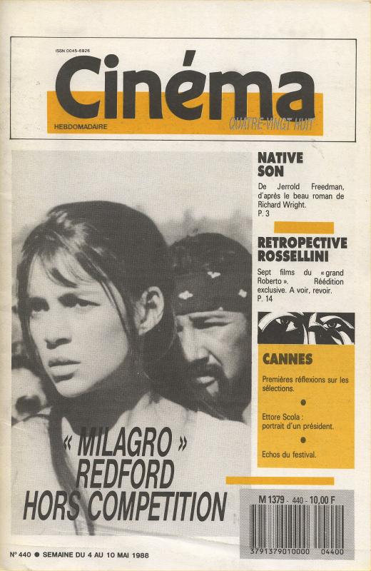 CINEMA (50s-90s Fr) magazine side cover Issue 440  1988