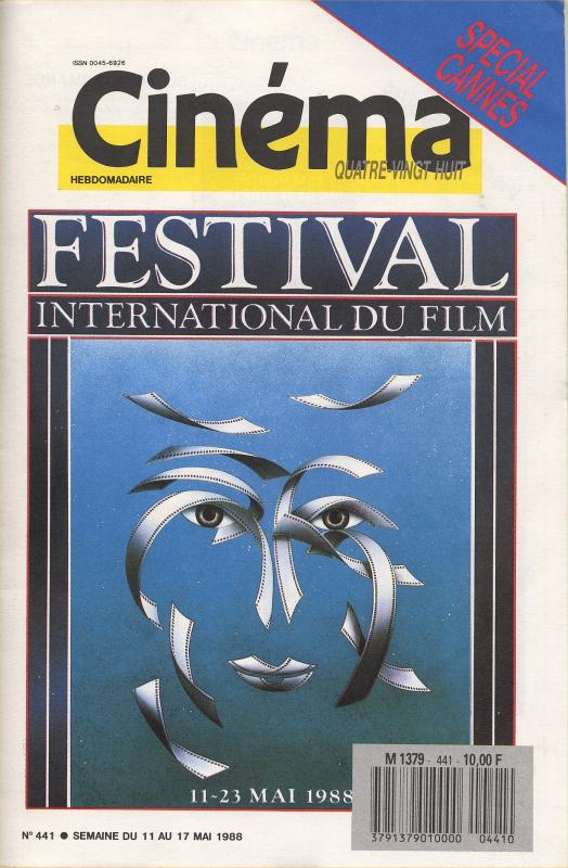 CINEMA (50s-90s Fr) magazine side cover Issue 441  1988