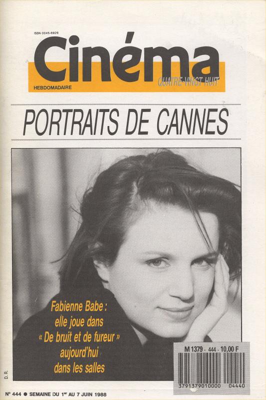 CINEMA (50s-90s Fr) magazine side cover Issue 444  1988