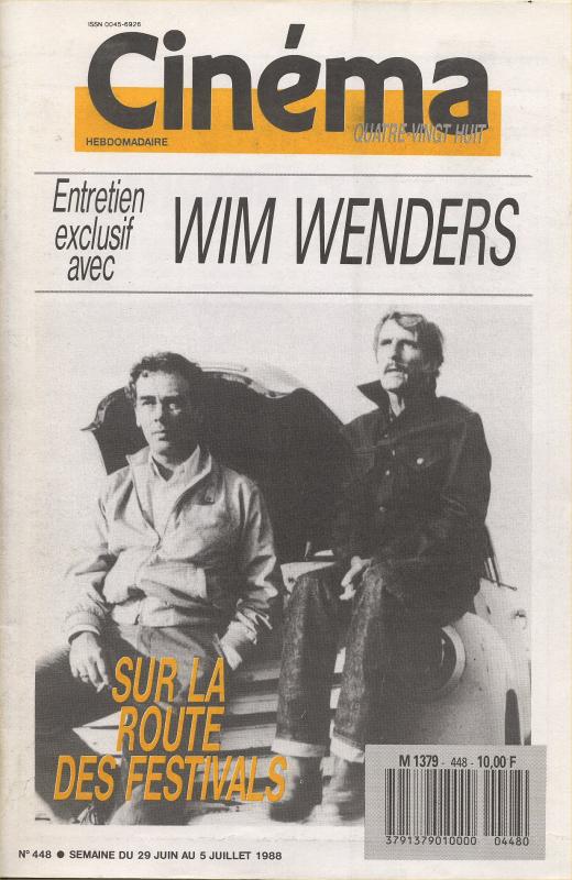 CINEMA (50s-90s Fr) magazine side cover Issue 448  1988