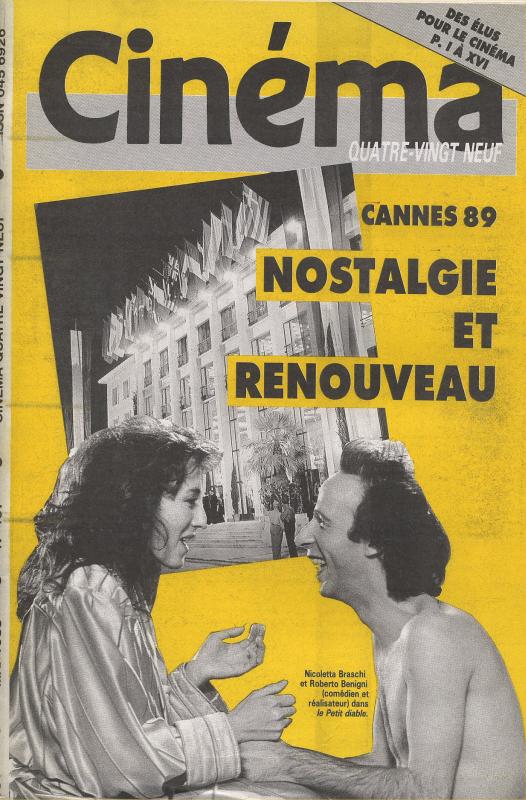 CINEMA (50s-90s Fr) magazine side cover Issue 457  1989