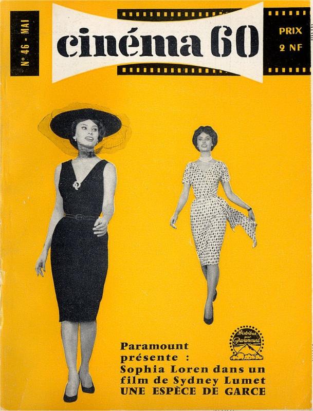 CINEMA (50s-90s Fr) magazine side cover Issue 46  1960