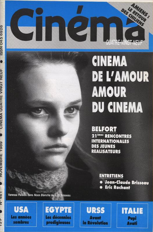 CINEMA (50s-90s Fr) magazine side cover Issue 461  1989