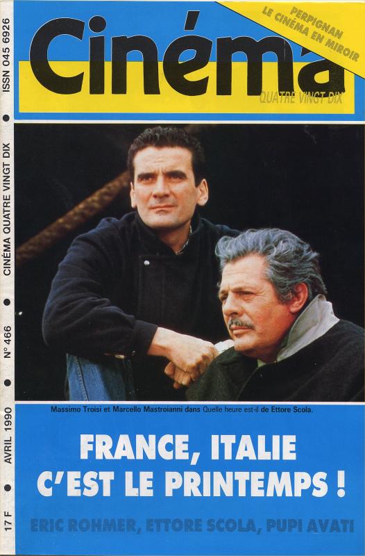 CINEMA (50s-90s Fr) magazine side cover Issue 466  1990