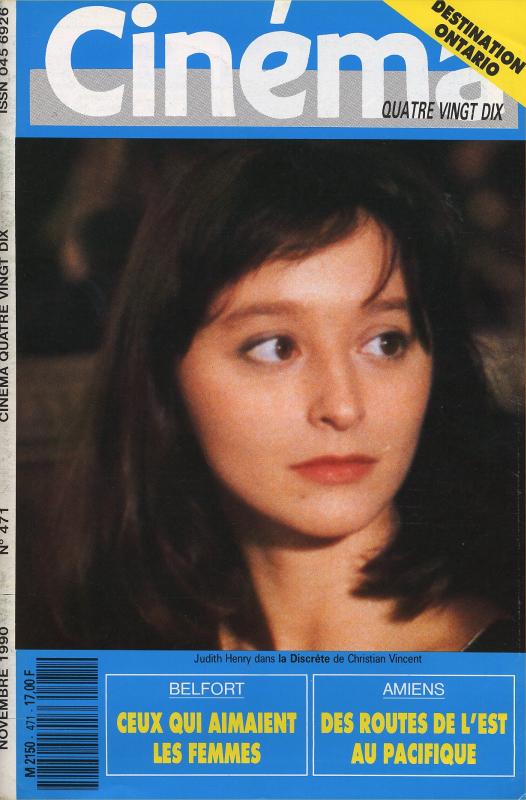 CINEMA (50s-90s Fr) magazine side cover Issue 471  1990